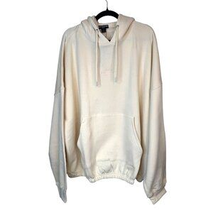 2/$30 NWT PrettyLittleThing XXL Plus Sand Ivory Slogan Oversized Hoodie